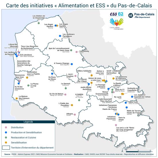 Les initiatives ESS et Alimentation dans le Département